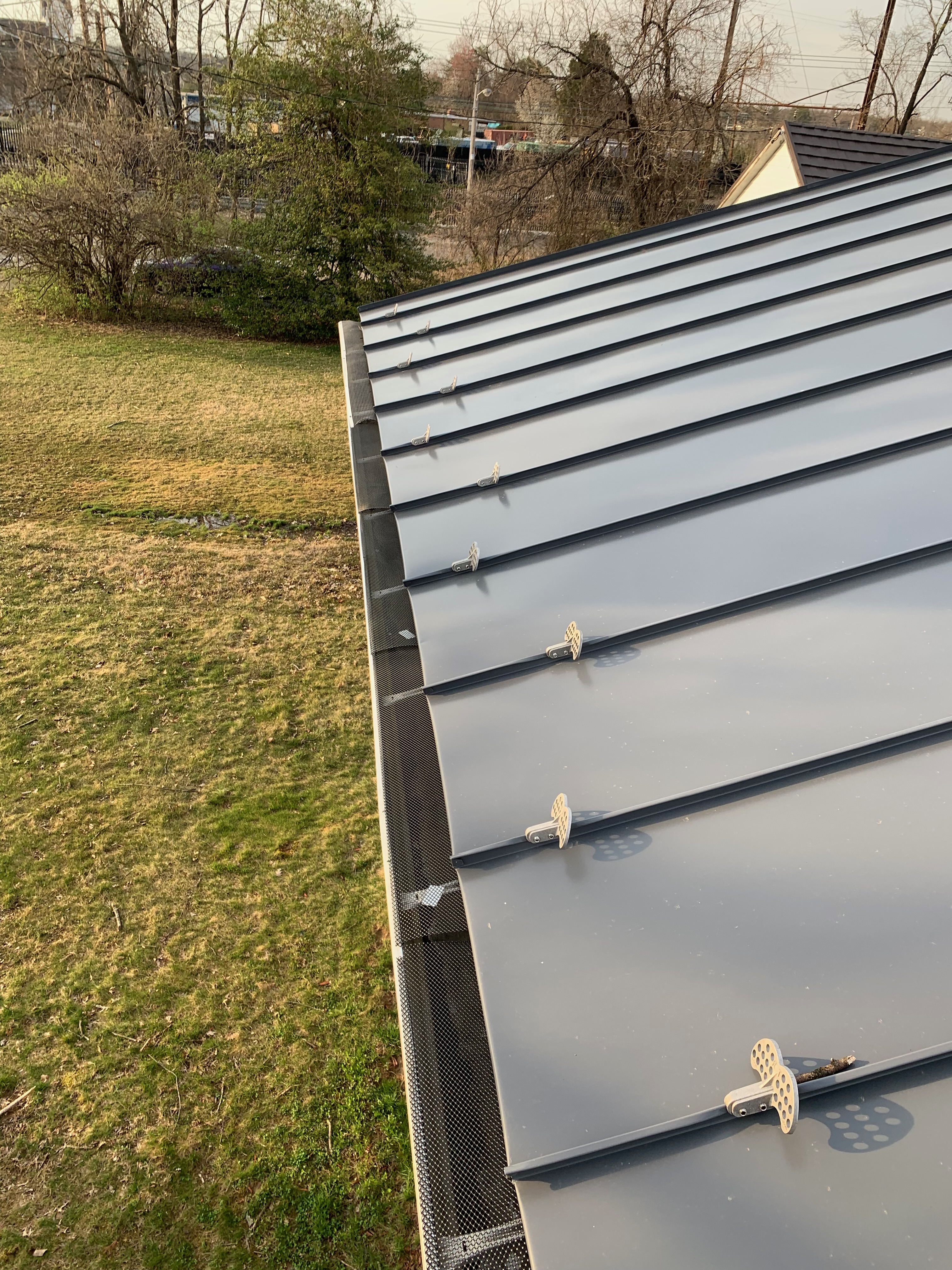 Standing seam metal roof with snow guards in Northern Virginia